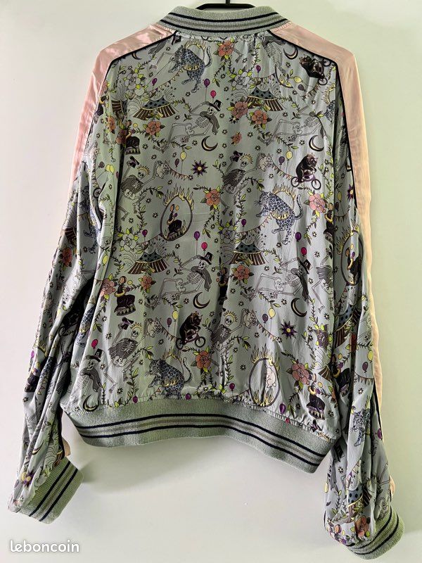 Zadig Voltaire veste bomber réversible Billy Circus Print Taille