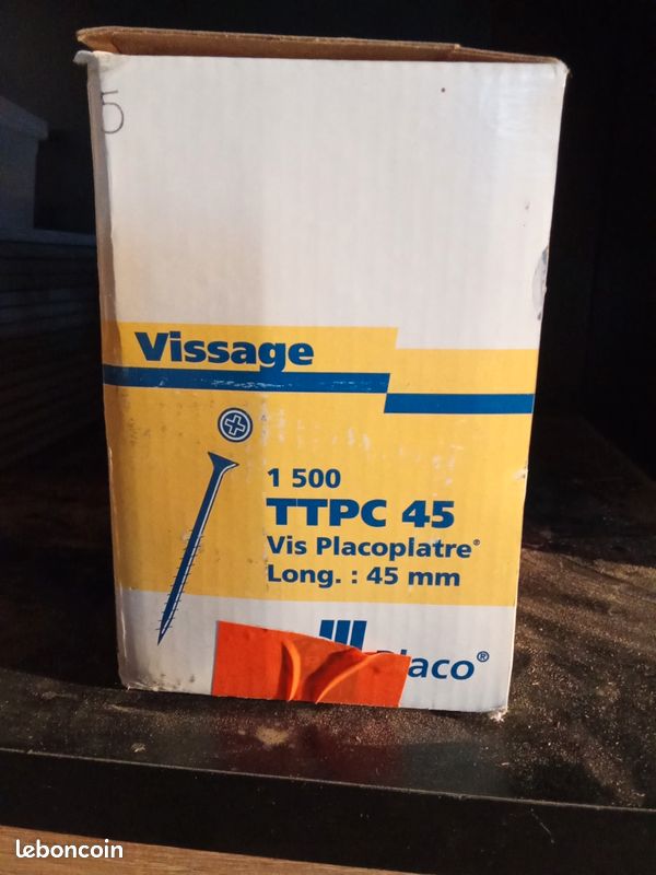 Vis placo plâtre TTPC 45, 1500 pcs (image 1)