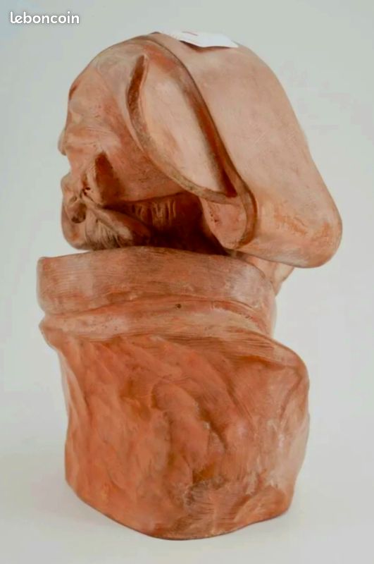 Buste vieille bretonne terre cuite de Léon MORICE (image 4)