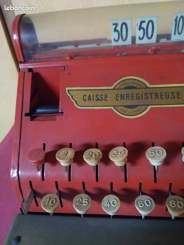 Jouet Ancien : Caisse Enregistreuse Des Années 1950 - En Très Bon état