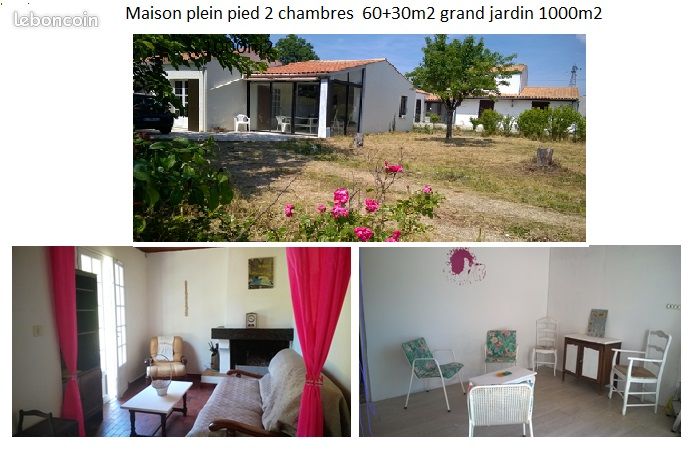 Ile d'Oleron Maison meublée plan pied grd terrain