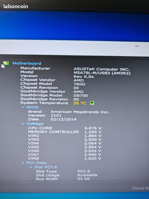 Lot Carte mère + Processeur AMD FX 6300 + Disque dur samsung - Windows 10 (image 4)