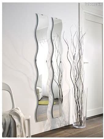 Lot de 2 miroirs forme vague (image 1)