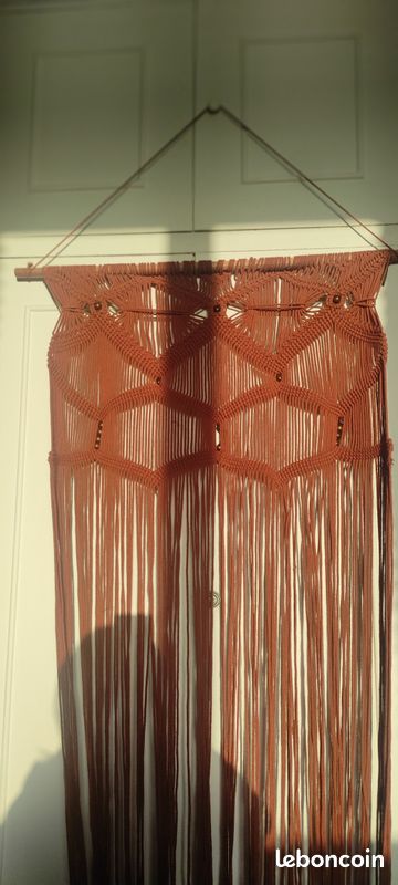 Rideau de porte macramé terre cuite (image 7)