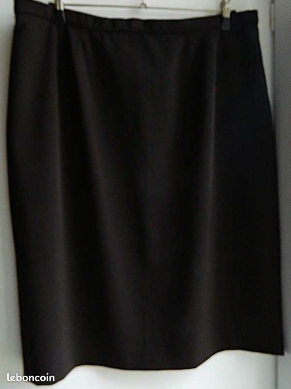 Jupe D'hiver Fred Sabatier Taille 54 - Coupe Droite, Marron, Laine/polyester, Très Bon état
