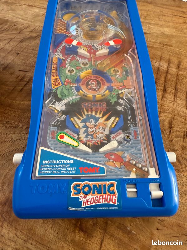 Flipper TOMY Sonic the Hedgehog vintage + peluche Sonic – 1991/1992 (image 2)