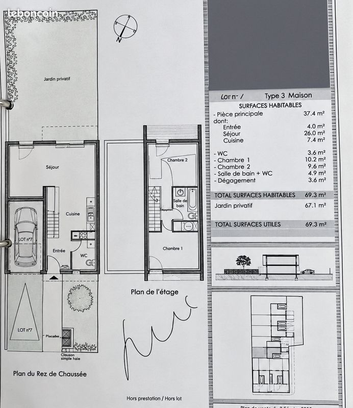 Maison 3 pièces 70 m² · à Montpellier · 69,9 m² · 310 000 €