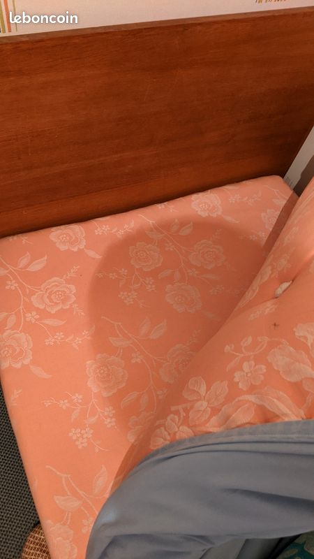Lit 1 place + matelas de laine (image 3)