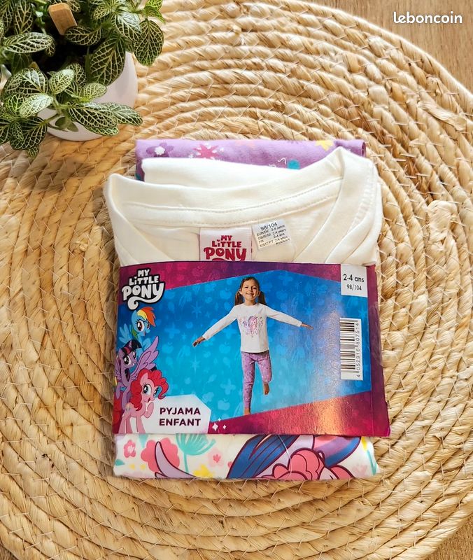 My Little Pony Pyjama court MLP pour filles, de 3 à 10 ans, rose, 3-4 ans