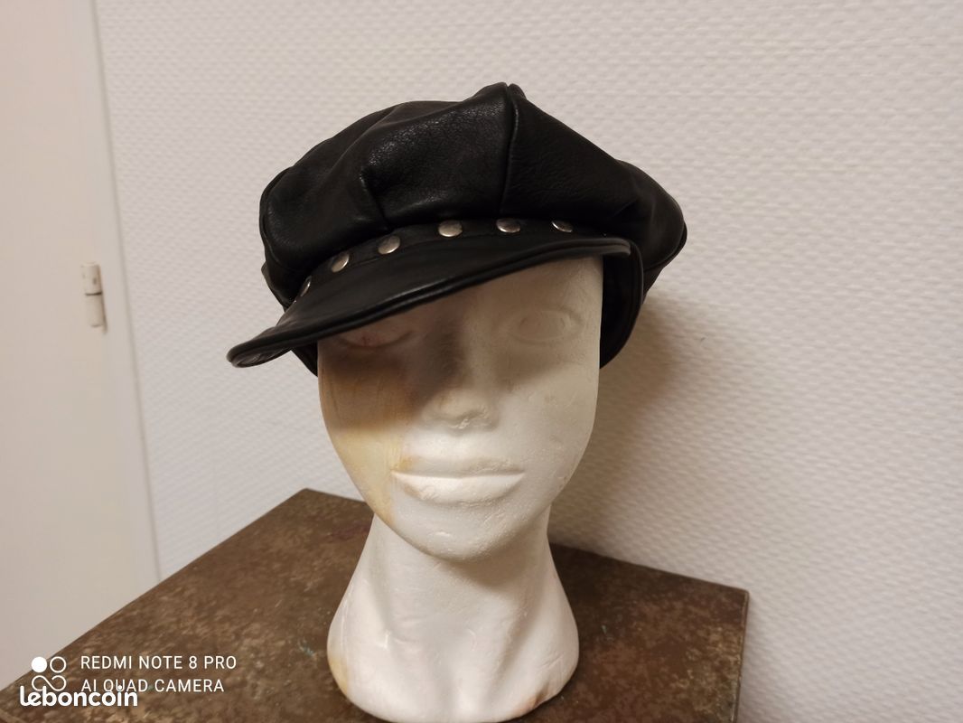Chapeau casquette cuir vintage marque Stocko (image 2)