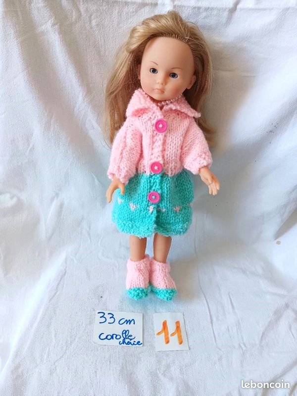 Tenue Corolle Pour Poupée Les Chéries – Manteau Et Bottines – 33 Cm – Neuf Sous Boîte (2011)