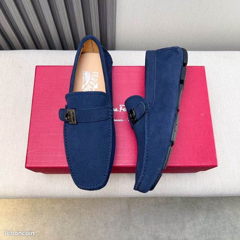 Mocassins Ferragamo bleus, pointure 43 (image 3)