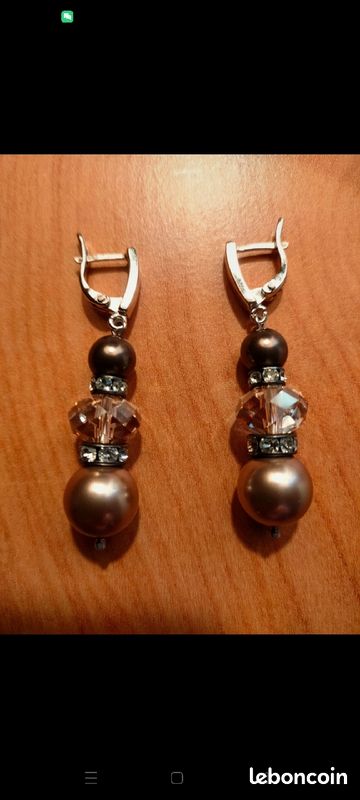 Boucles d'oreilles en argent. Pas de remise en MP (image 1)