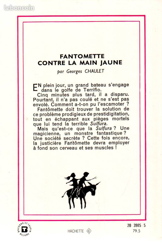 Fantomette contre la main jaune ( livre occasion en très bon état ) (image 2)