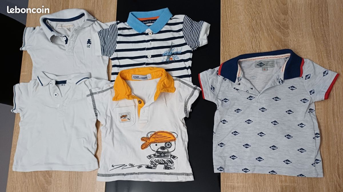 Lot de 5 polos taille 6 mois (image 1)