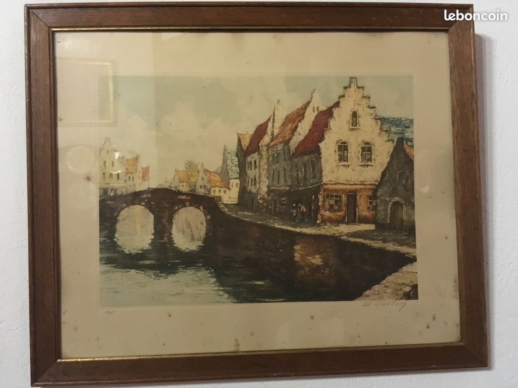 Tableau lithographie "Amiens" (image 1)