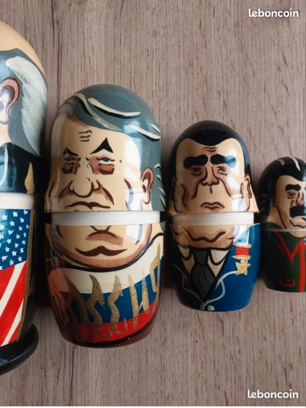 Poupées Russes Gigognes - Charles Aznavour - Fait Main - Russie - Unique