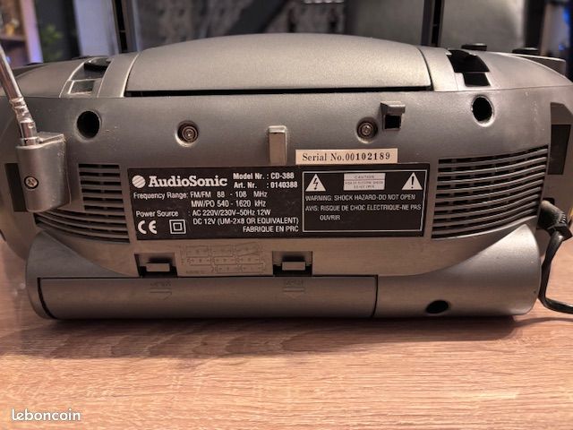 Poste radio cd/cassettes audiosonic (image 4)