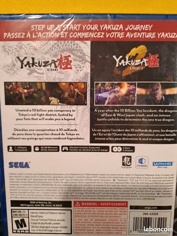 Yakuza 0 Director's Cut PS5 : alertes et prix