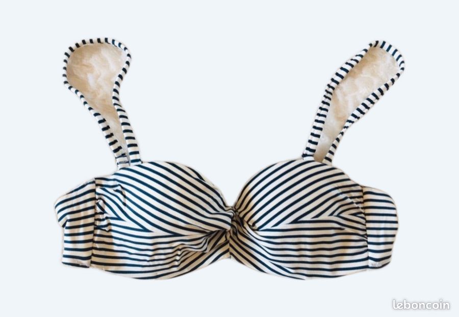 H&m Haut De Maillot Bandeau Blanc Haut Bikini 75A H&M Vêtements