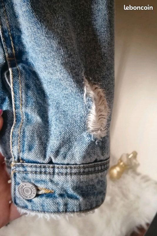 Veste en jean intérieur mouton T. 36 (image 3)