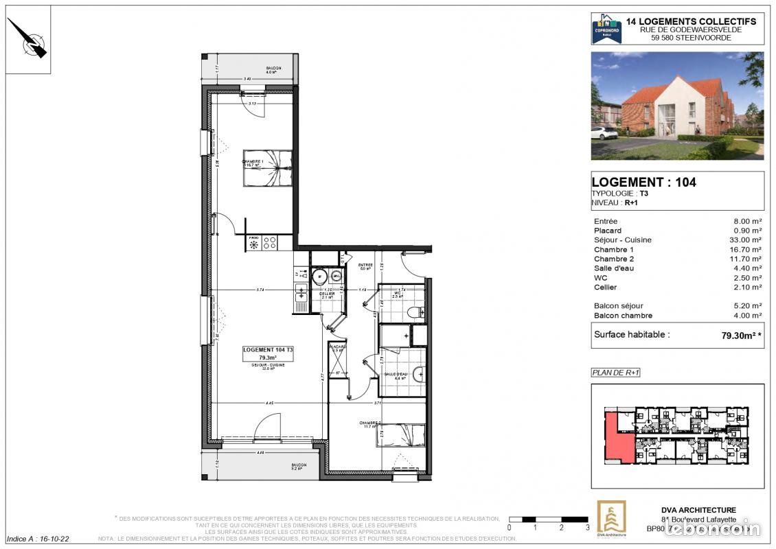 Appartement 3 pièces 79 m² · à Steenvoorde · 79 m² · 242 000 €