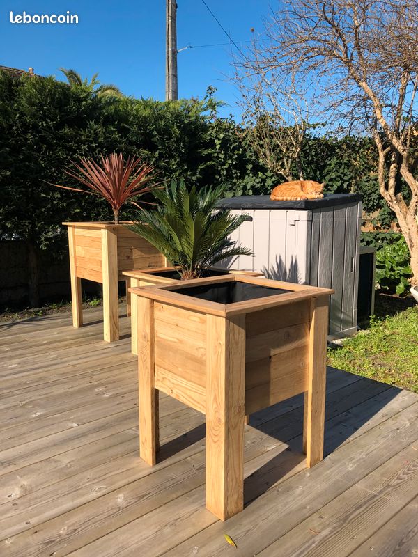 Jardinière / pot / bac à fleurs en bois (image 7)