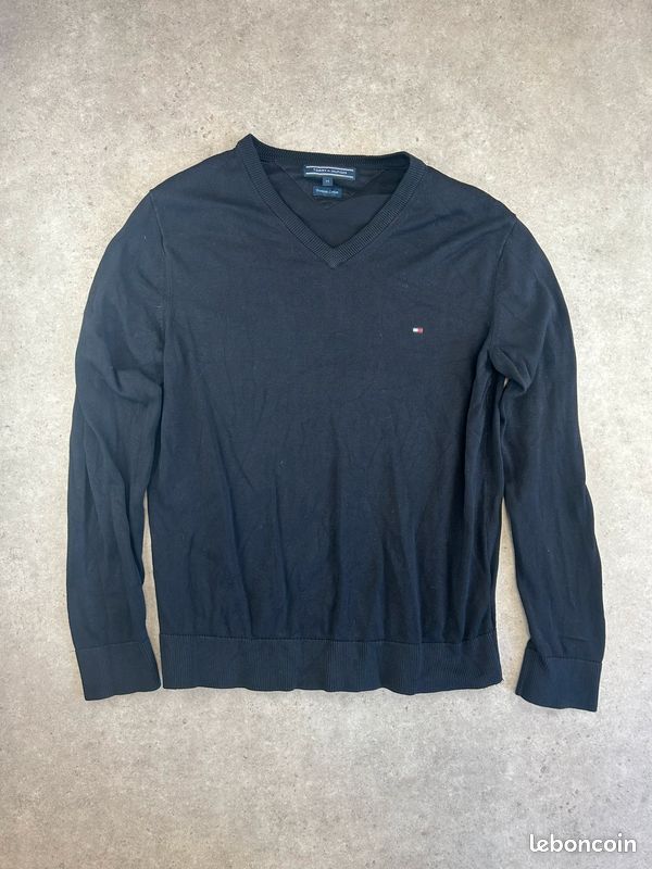Pull Tommy Hilfiger Noir pour homme M #PTH.072 (image 1)