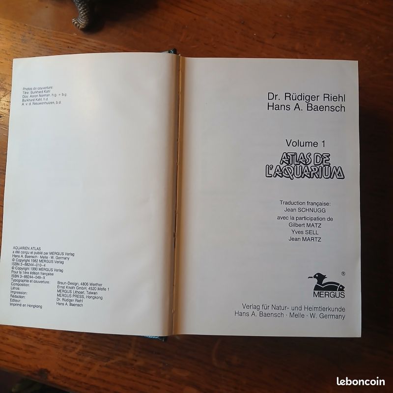 Livre sur Atlas de l aquarium 1990 (image 2)