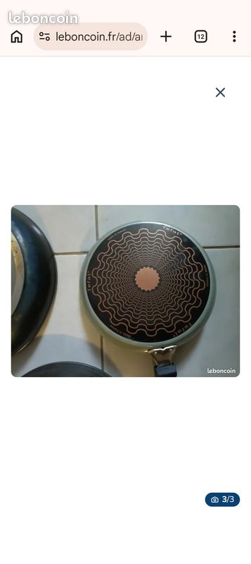 Lot de 2 poêle et 1 poêle Tefal à crêpes (image 3)