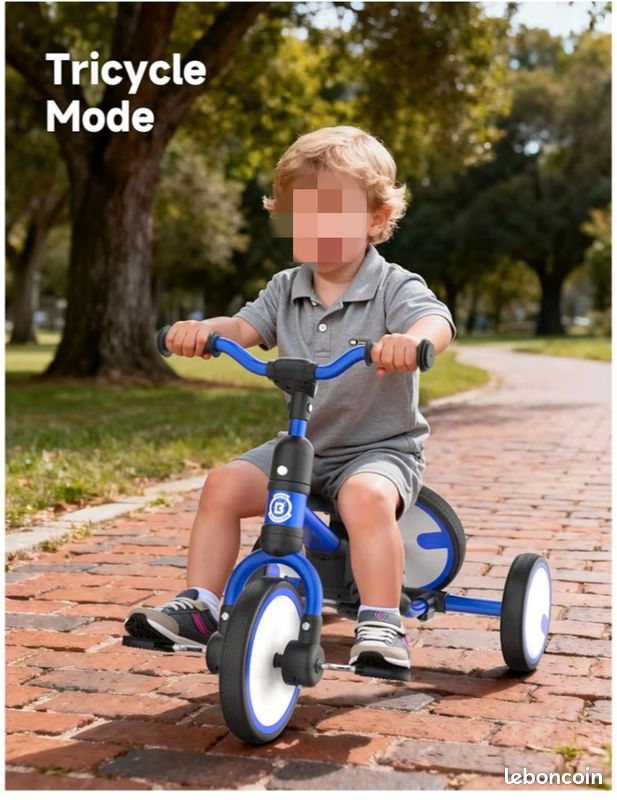 Aosom Tricycle 6-en-1 Pour Tout-Petits, Tricycle Pour Enfants Avec Si Ge Rotatif Rouge
