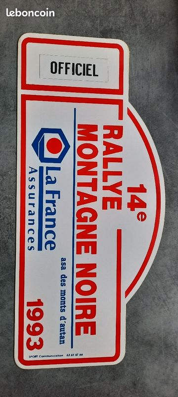 Plaque de Rallye plastique (image 1)