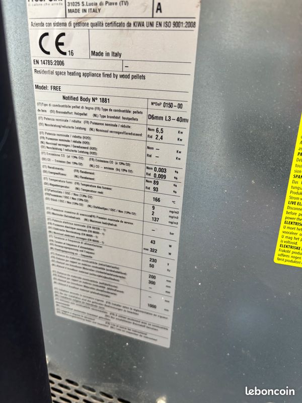 Poêle à granules Freepoint 6 kw (image 3)