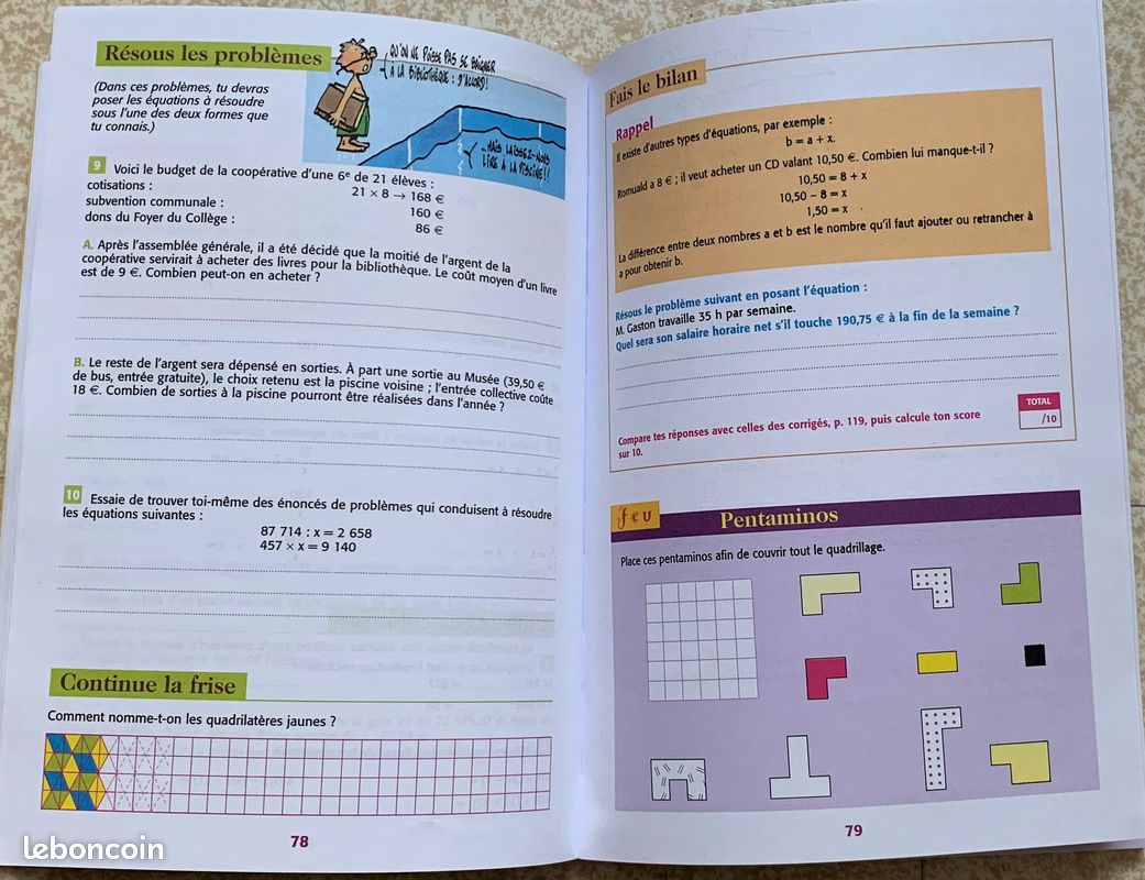 Livre de cours et d'exercices Maths 6e (image 6)