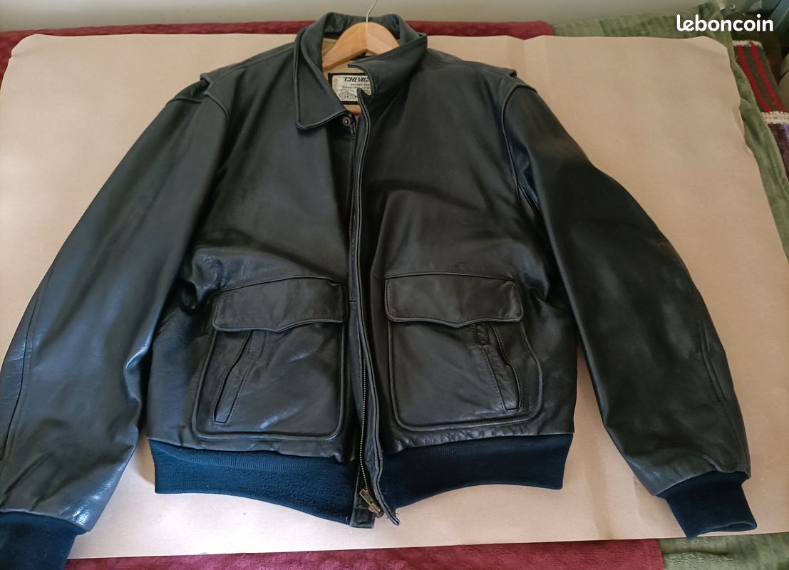 Bombardier Chevignon Leather Bomber Jacket New Chevignon B3 Bomber