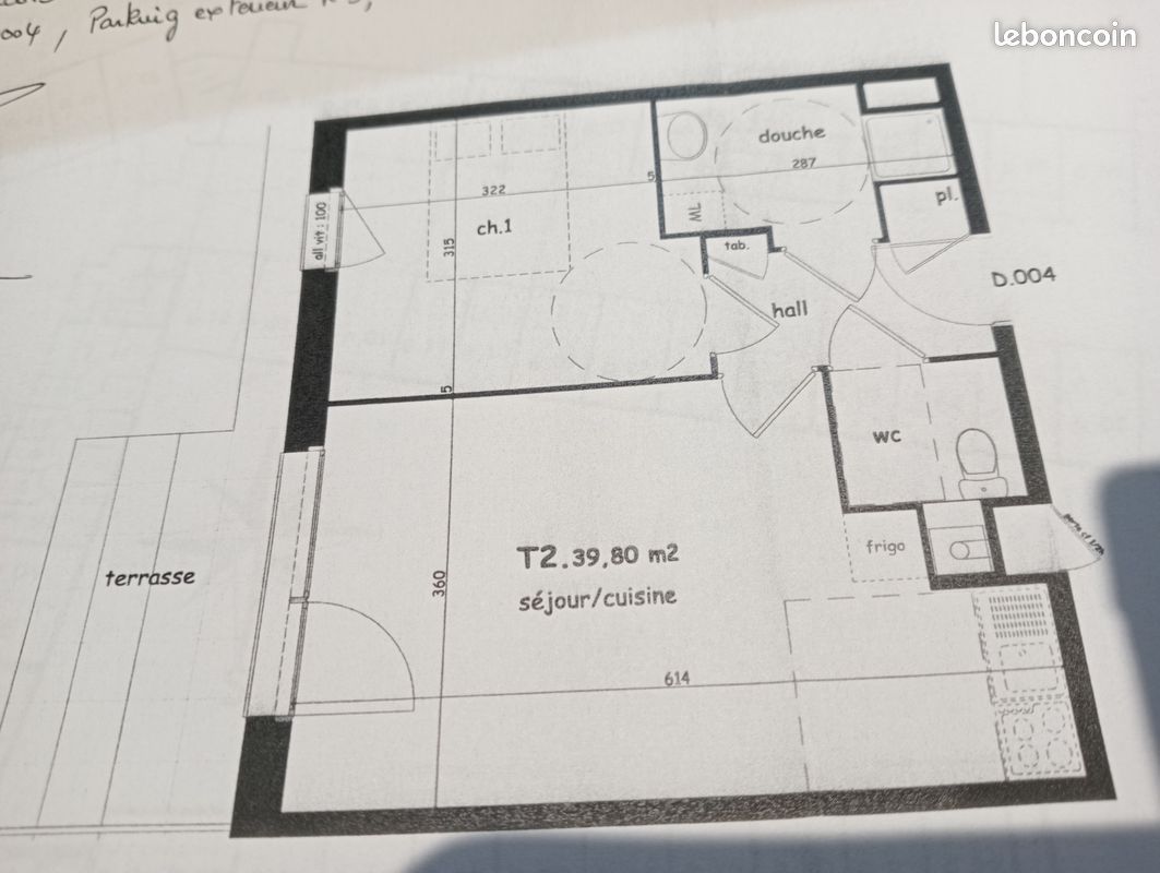 Appartement 2 pièces 40 m² · à Auray · 39,8 m² · 650 €/mois