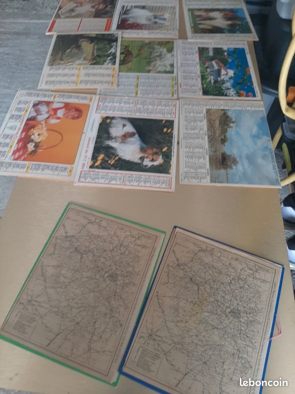 Lot 11 calendriers 1929,1989,1988,1981,1990,1991,1987, 1983 ,1985 ,1982 (image 3)
