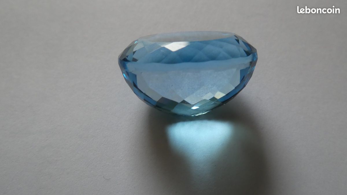 RARE !! Lot De 2 Topazes Bleues Naturelles Du Brésil – 6,95 Carats – P433.167T