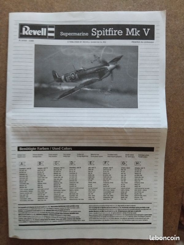 Maquette: Supermarine Spitfire Mk V Revell 1/72 (image 9)