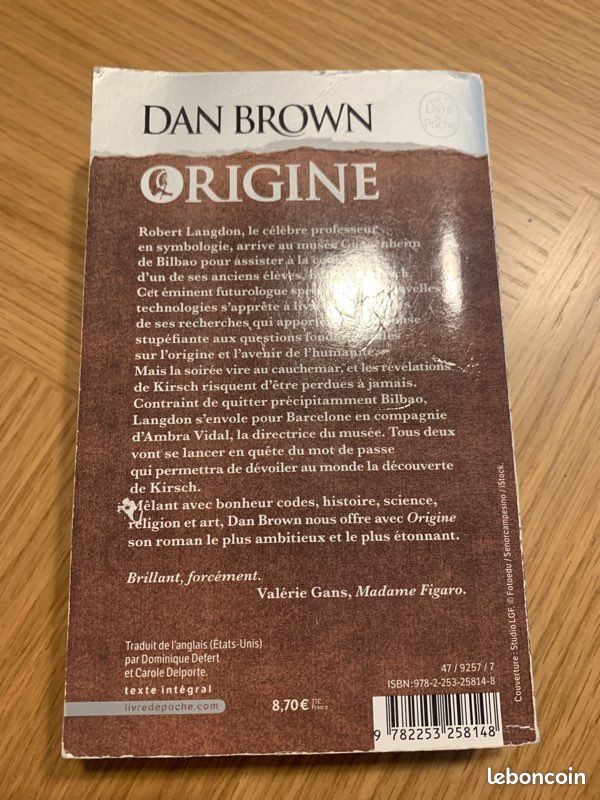 Origine Livre Dan Brown (image 2)