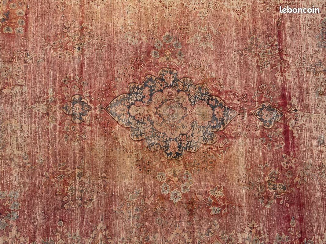 Grand tapis ancien style persan 495 x 292 cm – très patiné (image 9)
