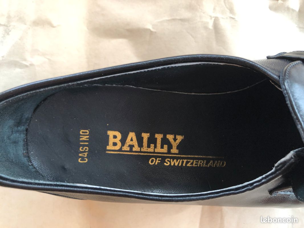 Mocassin Bally Pour Homme - Noir - Cuir - Taille 41 (UK 7, US 8) - Neuf Avec Emballage