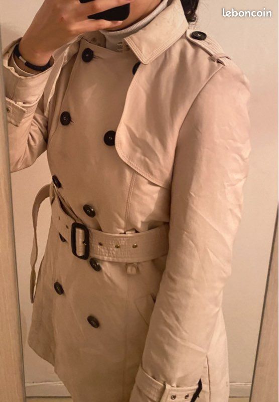 Manteau Trench Crème Zara Taille M - Occasion Très Bon état