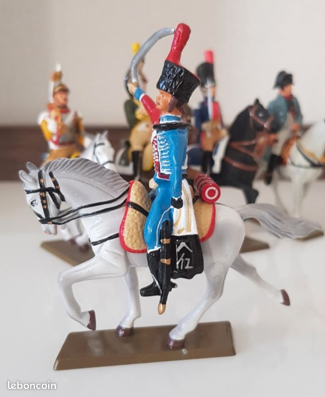 Soldats Napoléoniens STARLUX échelle 54 Mm : 2 Cavaliers Et 2 Fantassins, Boîte D'origine