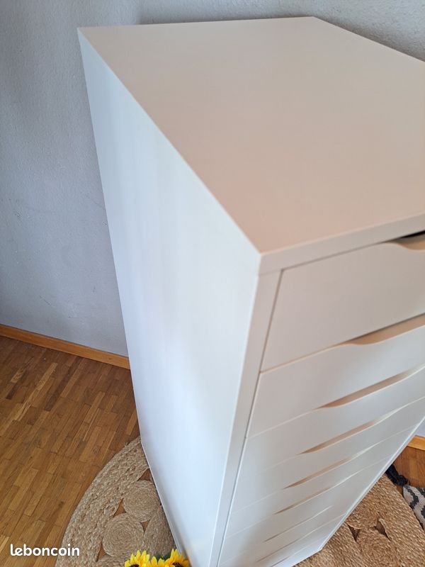 Caisson de rangement ALEX Ikea 9 tiroirs Blanc (image 4)