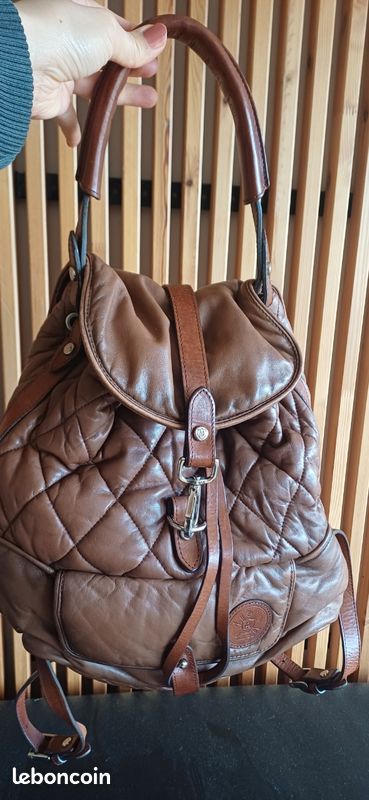 MASSIMO DUTTI Sac à dos, Cuir de mouton, Fabriqué en Espagne, Parfait état (image 1)