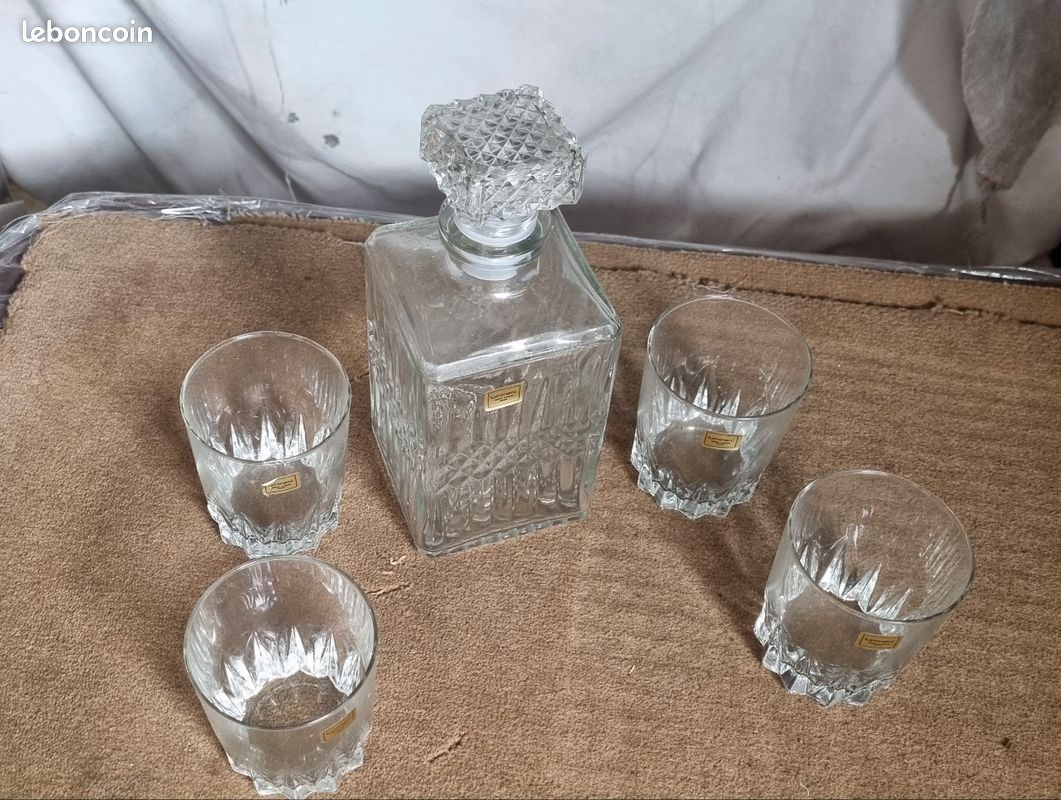 Grand Pichet ART DECO signé LE VERRE FRANCAIS p