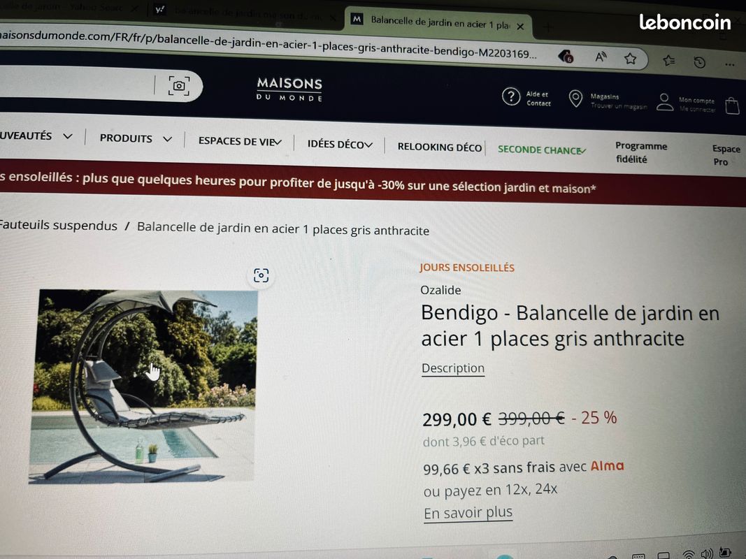Balancelle de jardin / piscine (image 3)