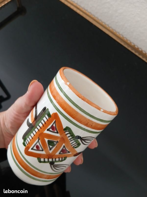 Lot de 4 tasses et un vase ethniques (image 17)