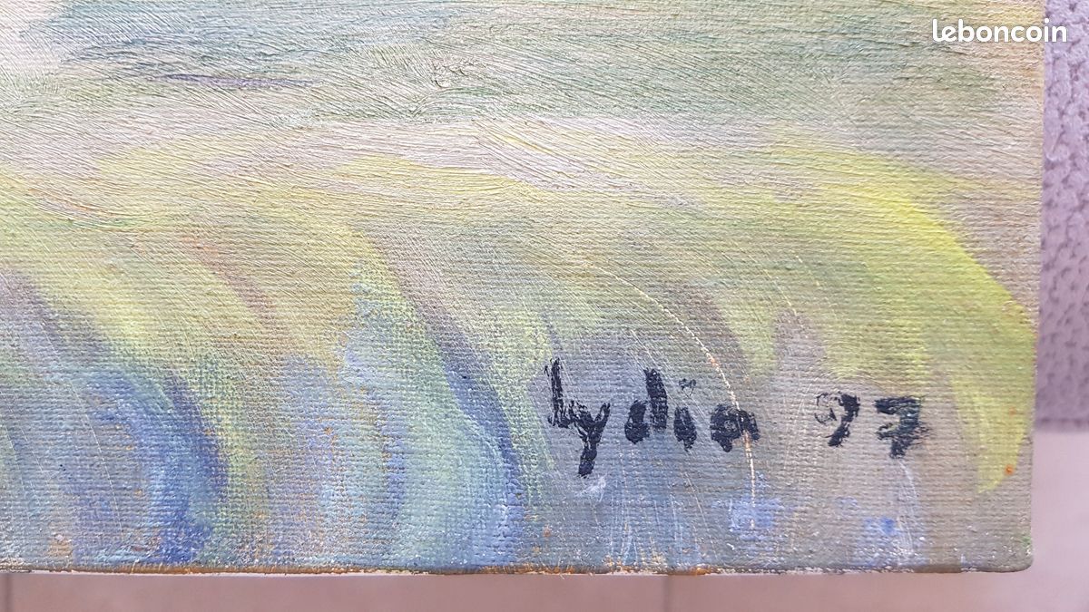 Tableau ancien de famille / fleurs (image 2)